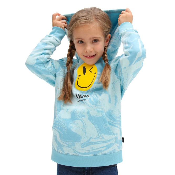 Kids Marble Hoodie Blue Glow