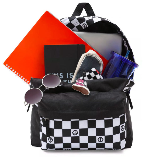 Sac à dos Realm à carreaux noir/noir