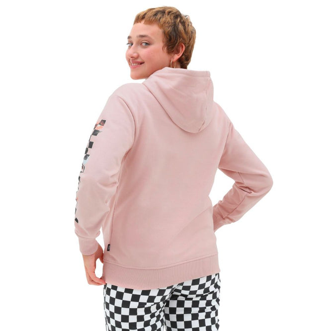 Womens Wyld Tangles Micro Ditsy Hoodie Rose Smoke