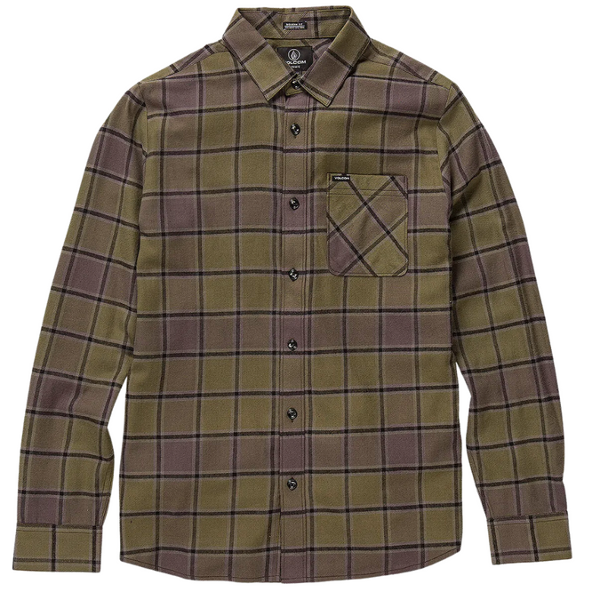 Kids Caden Plaid Shirt Military
