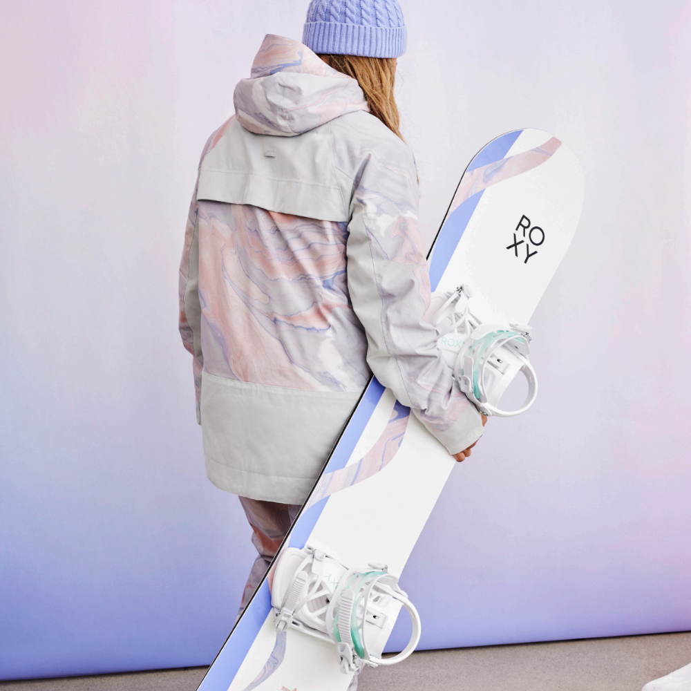 Womens Xoxo Pro 145 Snowboard + Viva White Snowboardbindingen + Pipe Bag Cascade Camo 157