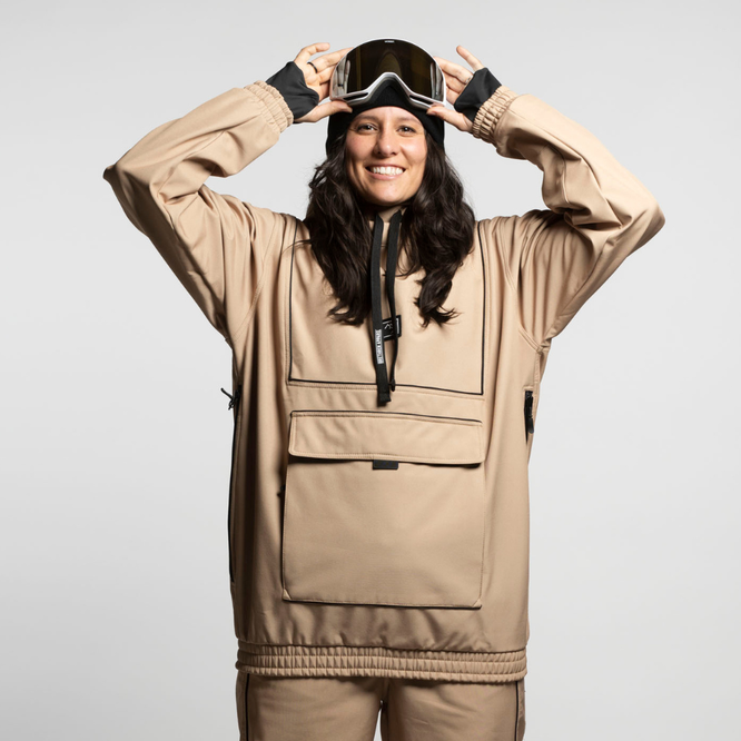 Baseline Pullover Jacket Dunes/ Black Pinstripe