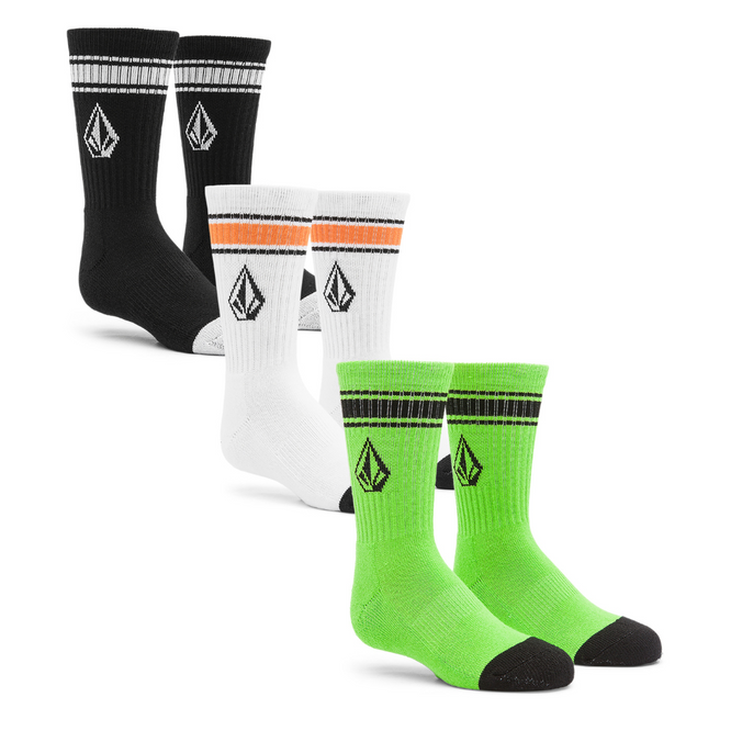 Chaussettes Full Stone Kids 3pack Multi Electric Vert