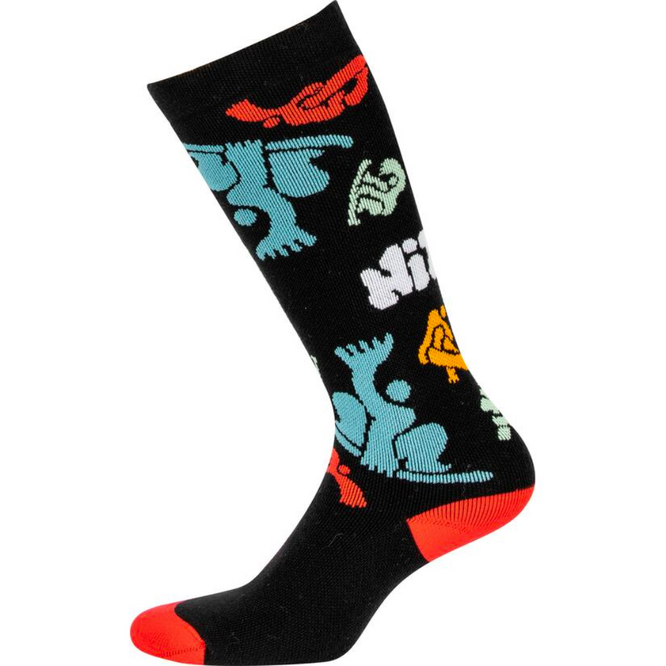 Chaussettes de snowboard Kids Cloud 3 Noir/Multicolore