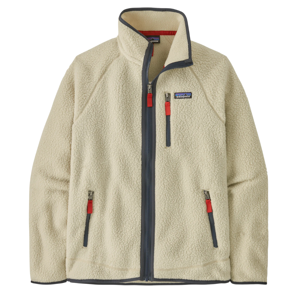 Retro Pile Fleece Jacket Pelican White/ Smolder Blue