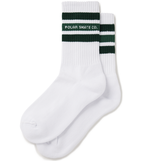 Fat Stripe Socks White/Green