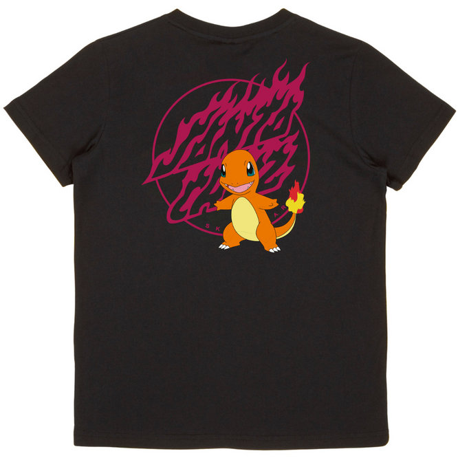Kids Pokémon Fire Type 1 T-Shirt Black