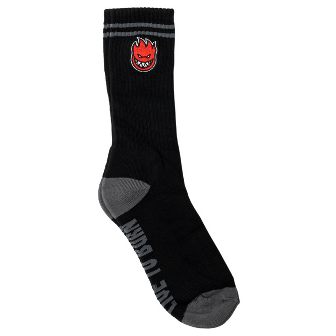 Bighead Fill Emblem Socks Black/Charcoal/Red