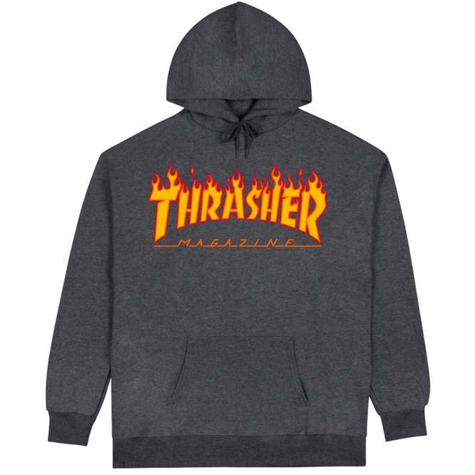 Flame Hoodie Dark Heather