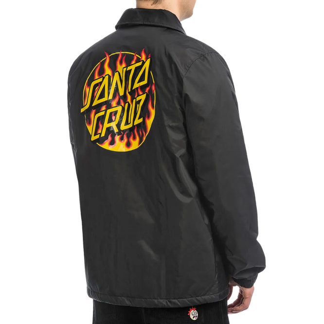 Thrasher x Santa-Cruz Flame Dot Jacket Black