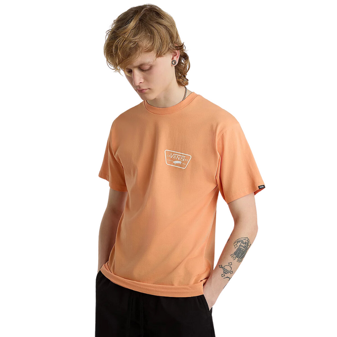 Full Patch Back Tee Copper Tan/ White