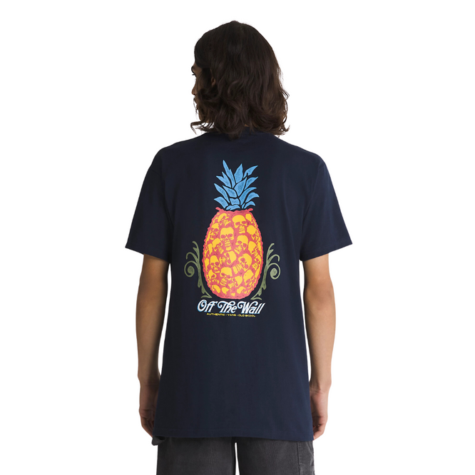 T-shirt tête de mort ananas marine