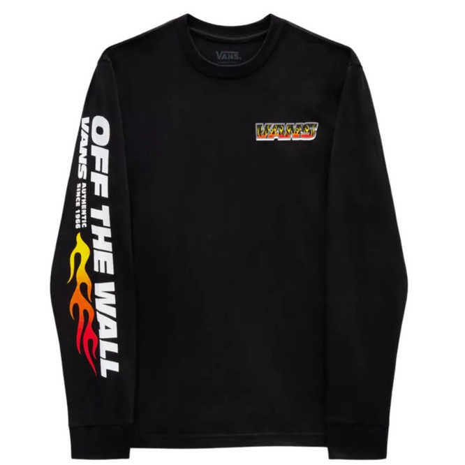 Up In Flames Long Sleeve T-Shirt Black