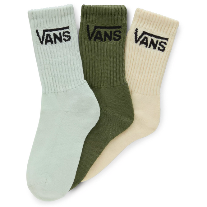 Womens Classic Crew Socks 3-Pack Pale Aqua