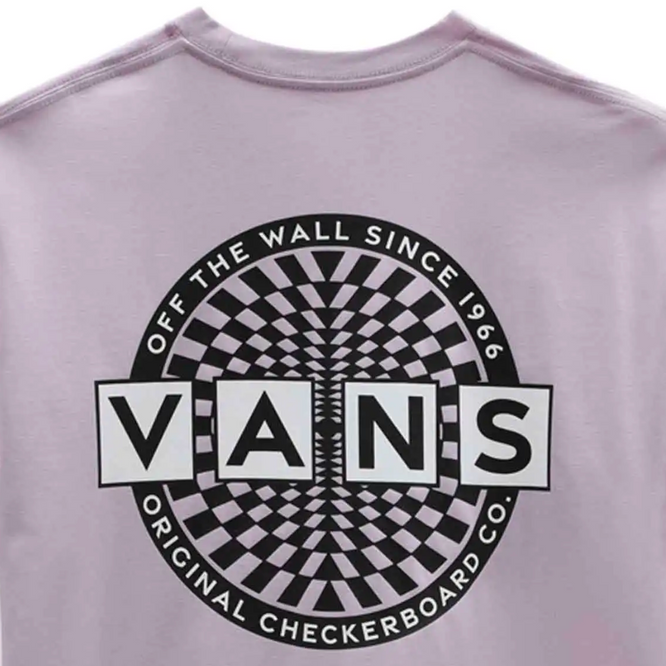Warped Checkerboard Logo T-Shirt Lavender