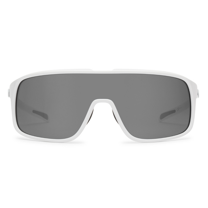 Macho Gloss White Sunglasses + Silver Chrome Lens