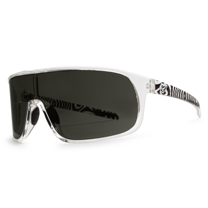Macho Gloss Asphalt Beach Sunglasses + Gray Chrome Lens