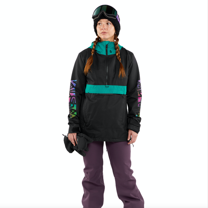 Womens Ashfield Snowboard Pullover Jacket Black