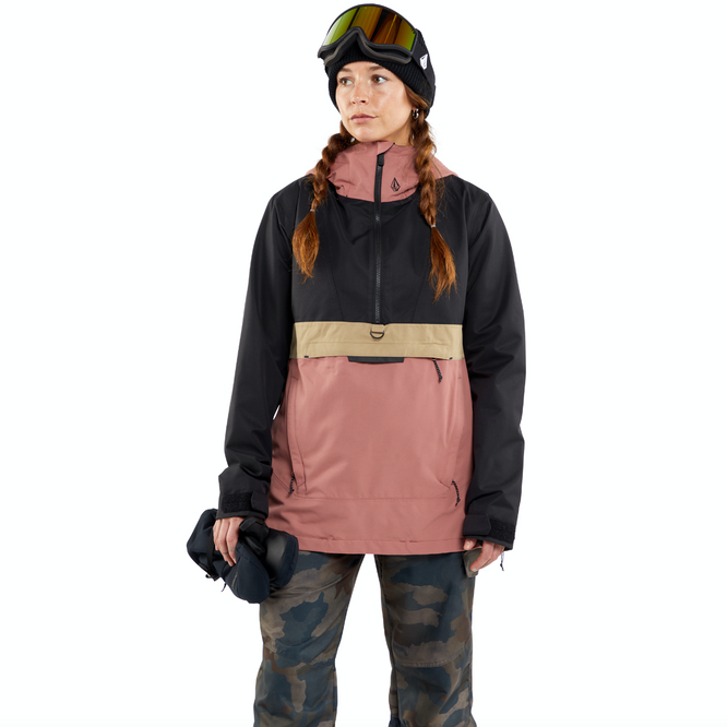 Womens Ashfield Snowboard Pullover Jacket Earth Pink