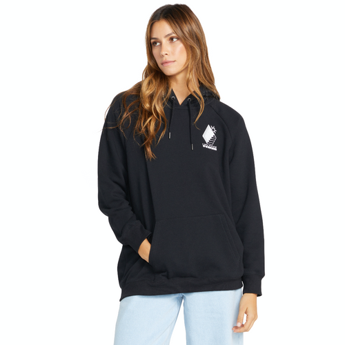 Womens Truly Stoked BF Pullover Black