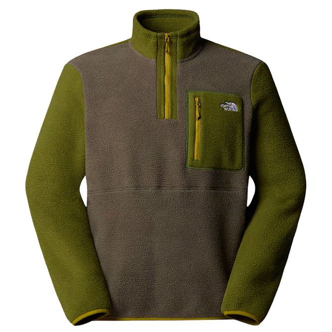 Yumiori 1/4 Zip Fleece Jacket New Taupe Green