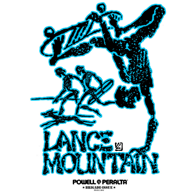 Lance Mountain Bones Brigade Sticker Blue