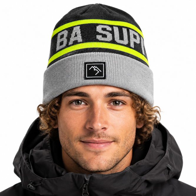 Beanie Name Green/Grey