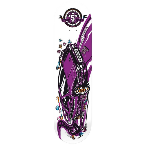 Stoked Elvedin Diablo Purple Skateboard Deck