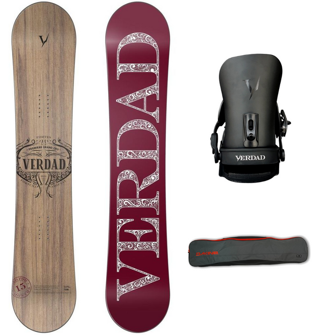 Grand Cru 159 Snowboard + V Pro Black Snowboard Bindings + Pipe Snowboard Bag Pipe Steel Grey 165