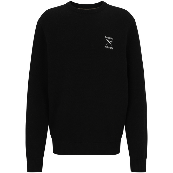 To The Bone Knit Crewneck Black