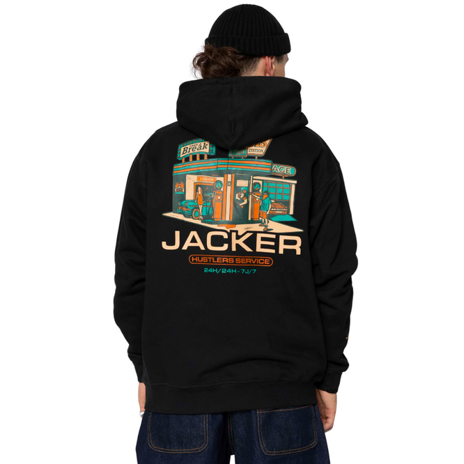 Hustler Service Hoodie Black