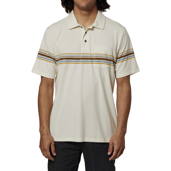 Stacy Stripe Polo Vintage White