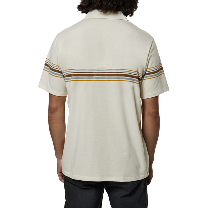 Stacy Stripe Polo Vintage White