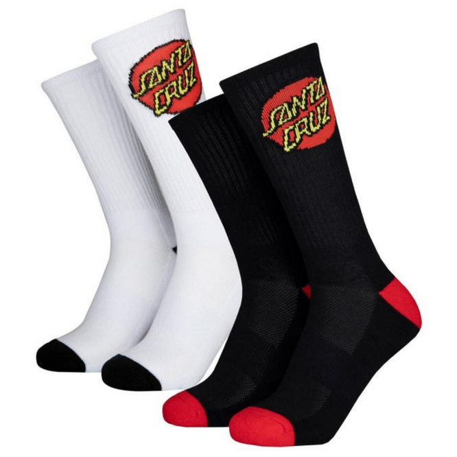 Kids Classic Dot Socks 2Pack White/Black