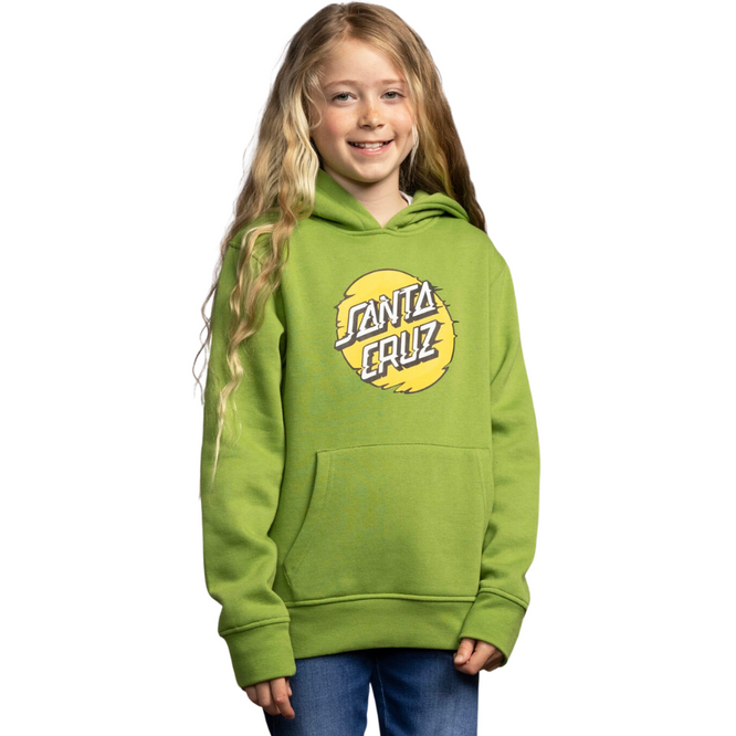 Kids Vivid Other Dot Front Hoodie Apple