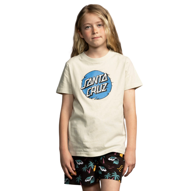 Kids Vivid Other Dot Front T-shirt Light Grey