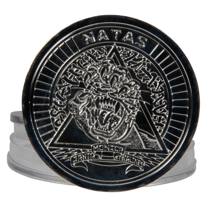 Natas Screaming Panther Coin Silver