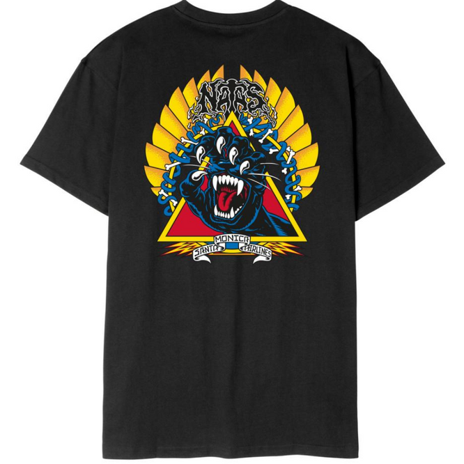 Natas Screaming Panther T-shirt Black