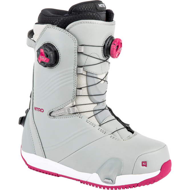 Chaussures de snowboard Dynasty BOA Iron/White 2024 pour femmes