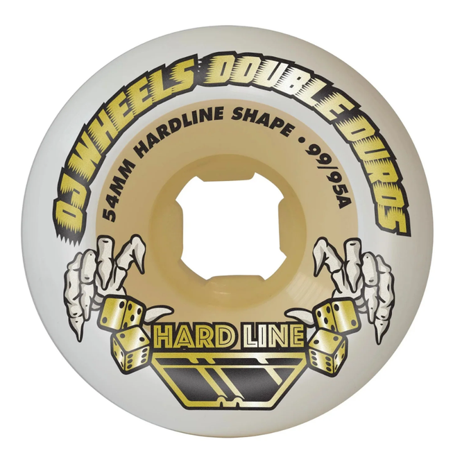 Double Duro 54mm 99a/95a White Skateboard Wheels