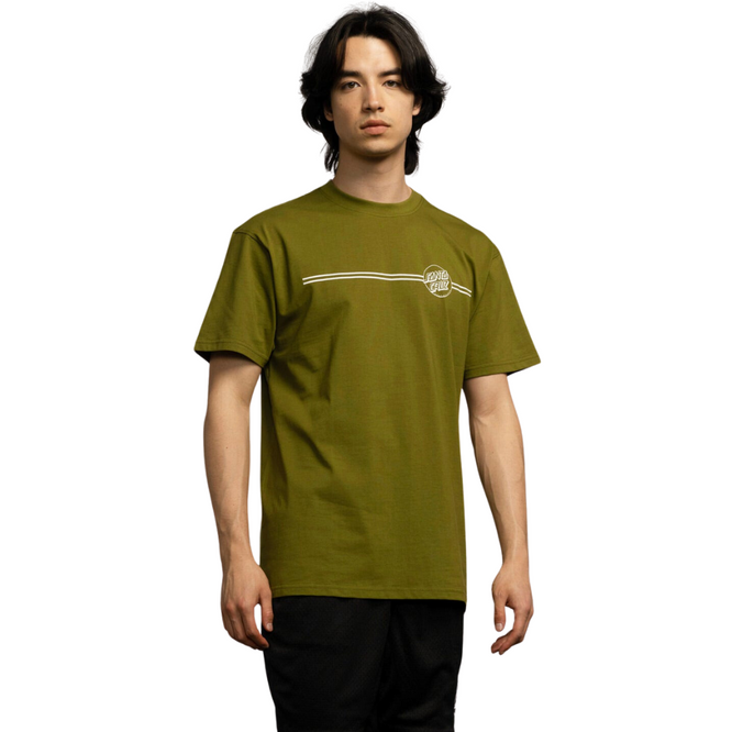 Opus Dot Stripe T-shirt Sea Kelp