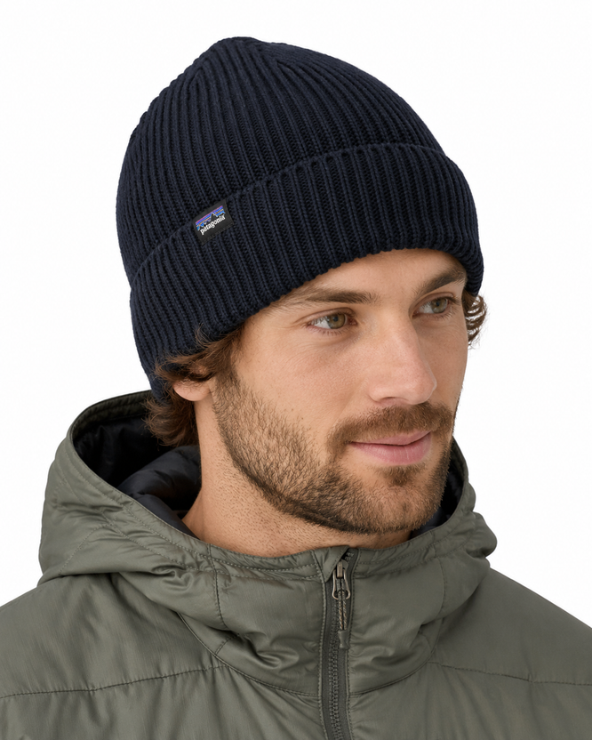 Fishermans Rolled Beanie Navy Blue
