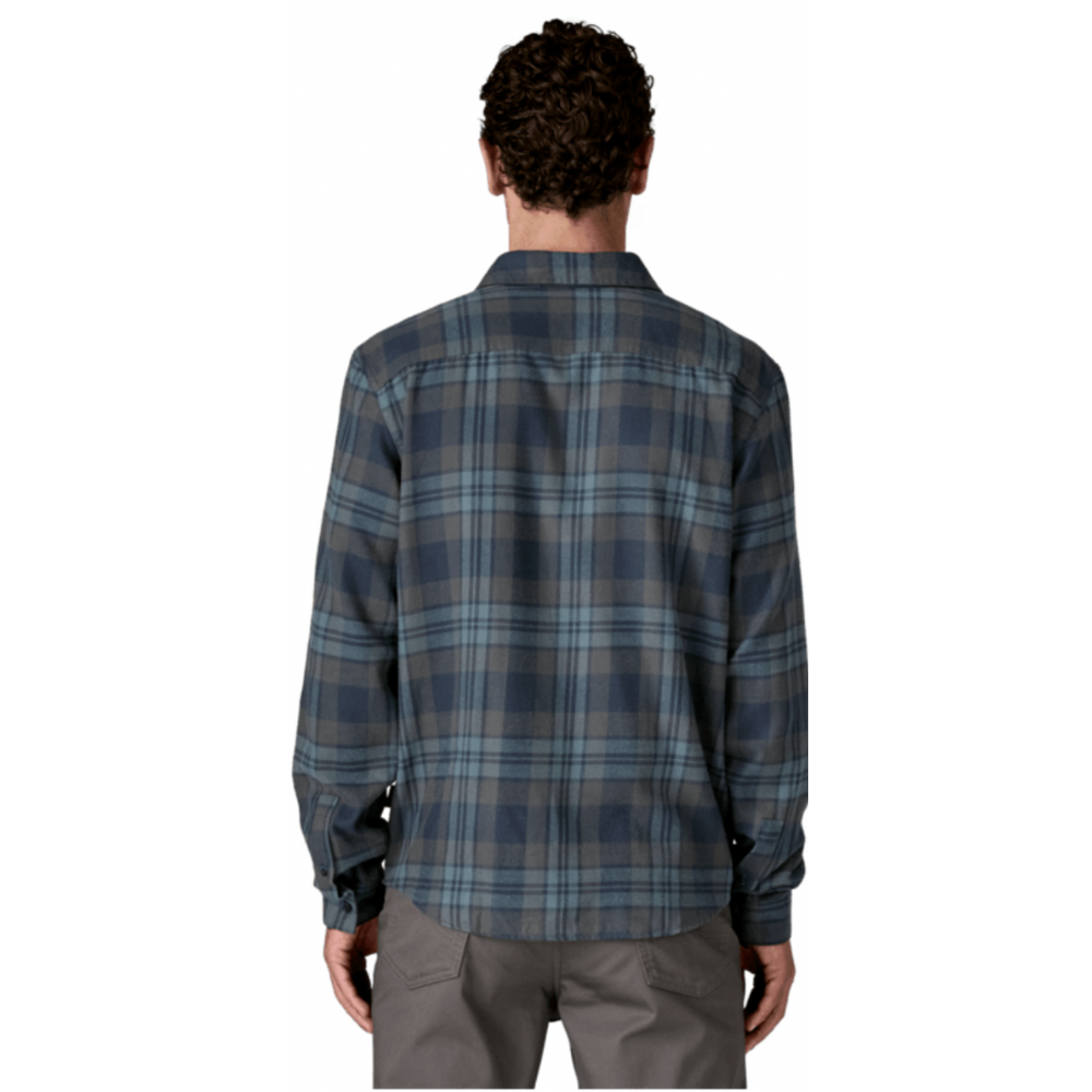 Lightweight Fjord Flannel Long Sleeve Shirt Paw Smolder Blue