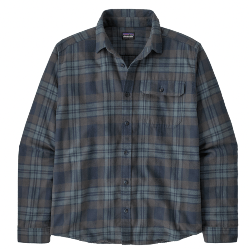 Lightweight Fjord Flannel Long Sleeve Shirt Paw Smolder Blue