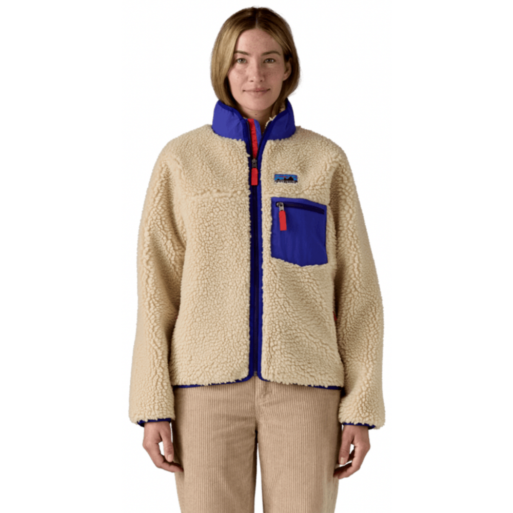 Womens Classic Retro Jacket/Fleece Dark Natural