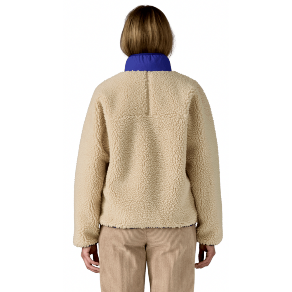 Womens Classic Retro Jacket/Fleece Dark Natural