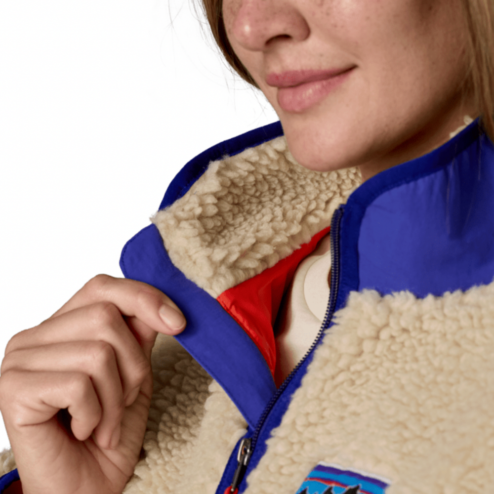 Womens Classic Retro Jacket/Fleece Dark Natural