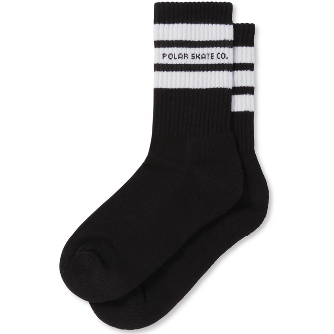 Fat Stripe Socks Black