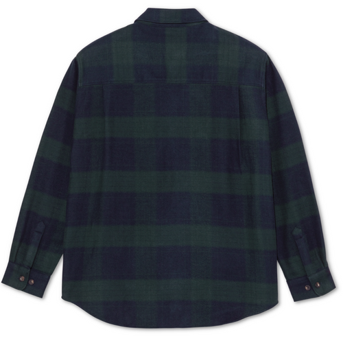 Mike LS Shirt Flannel Navy/Teal