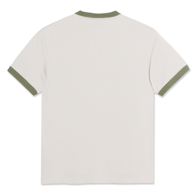 Ringer T-Shirt Pale Taupe/ Army Green